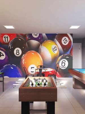 Tranh dán tường quán bida ( Billard )